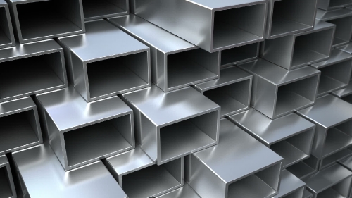Metallic steel or aluminum rectangular pipes