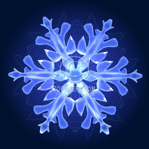 Abstract snowflake 02