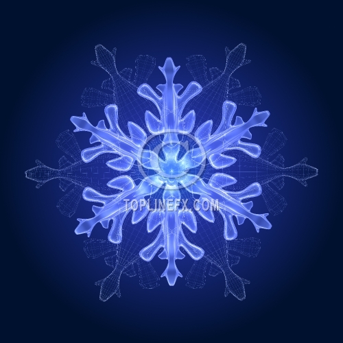 Abstract snowflake 03