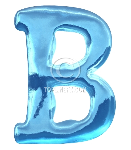 Blue ice  letter b
