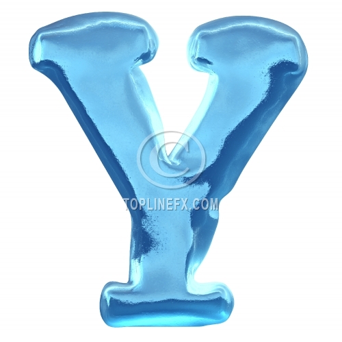 Blue ice  letter y