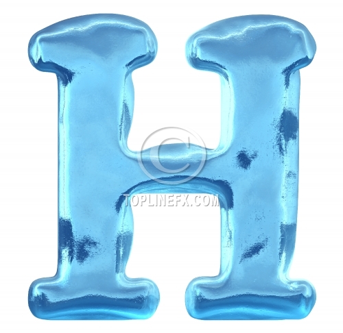 Blue ice letter h