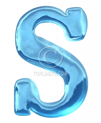 Blue ice letter s