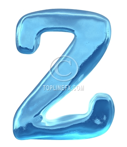 Blue ice letter z