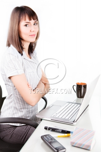 Business Woman with Notebook