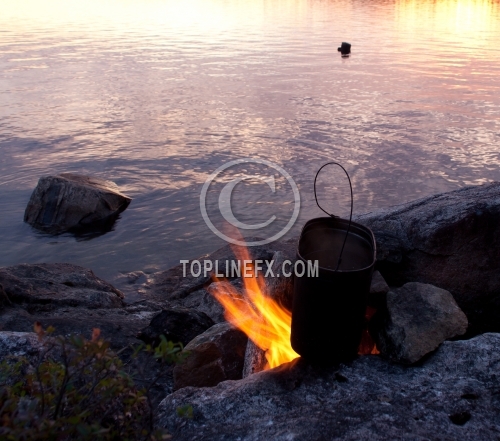 Campfire on Beach