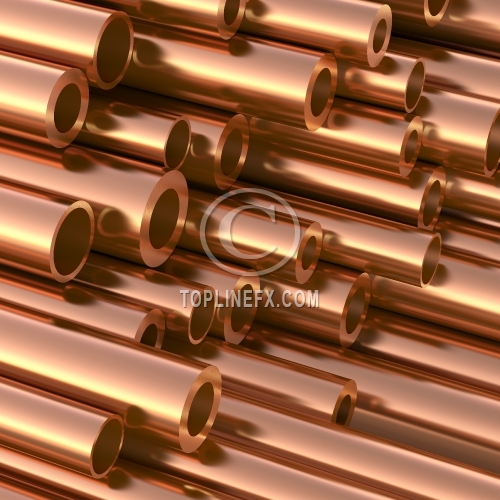 Copper pipes of different thickness