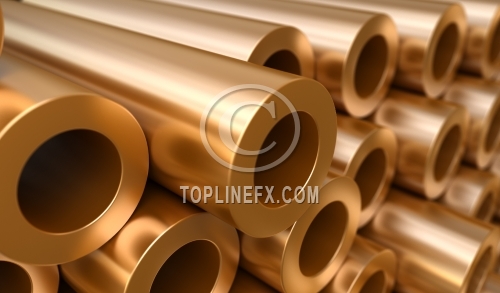 Copper round pipes