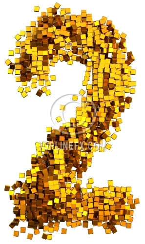 Glamour  gold cubes Number 2