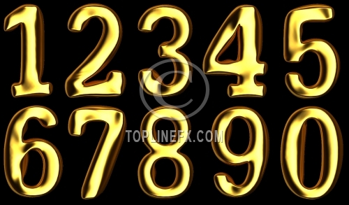 Gold Numbers letters