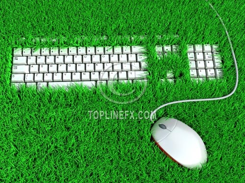 Green Ergonomic Keyboard