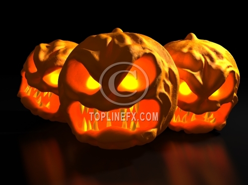 Halloween monster pumpkins