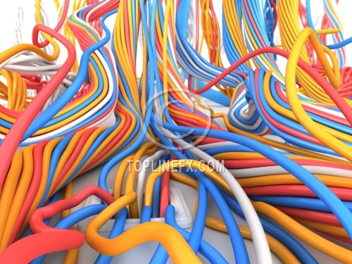 Many wire and cable in vinyl environment