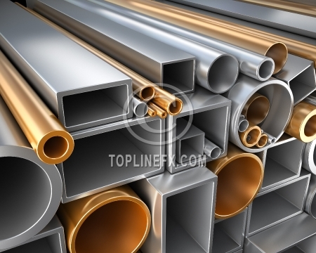 Rectangular, round and square Tube and pipe made of steel and copper