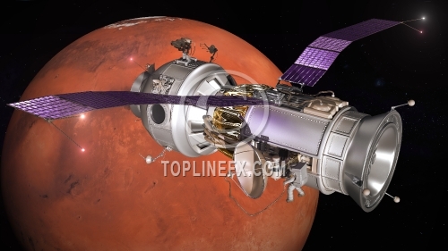 Space station in Mars orbit