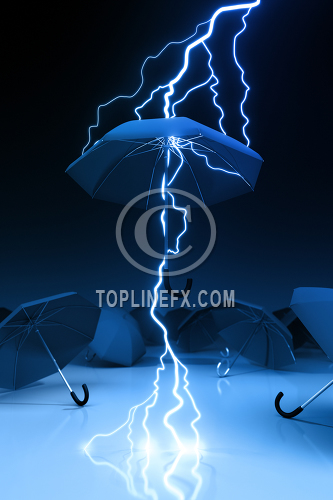 Umbrella and Lightning 